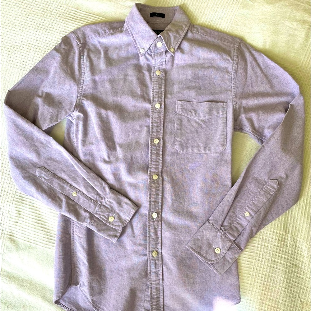 Lavender J. Crew Oxford - xs slim fit, cotton